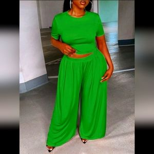 Shein navy green 2 piece